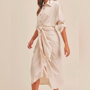 Mable Satin shirt dress